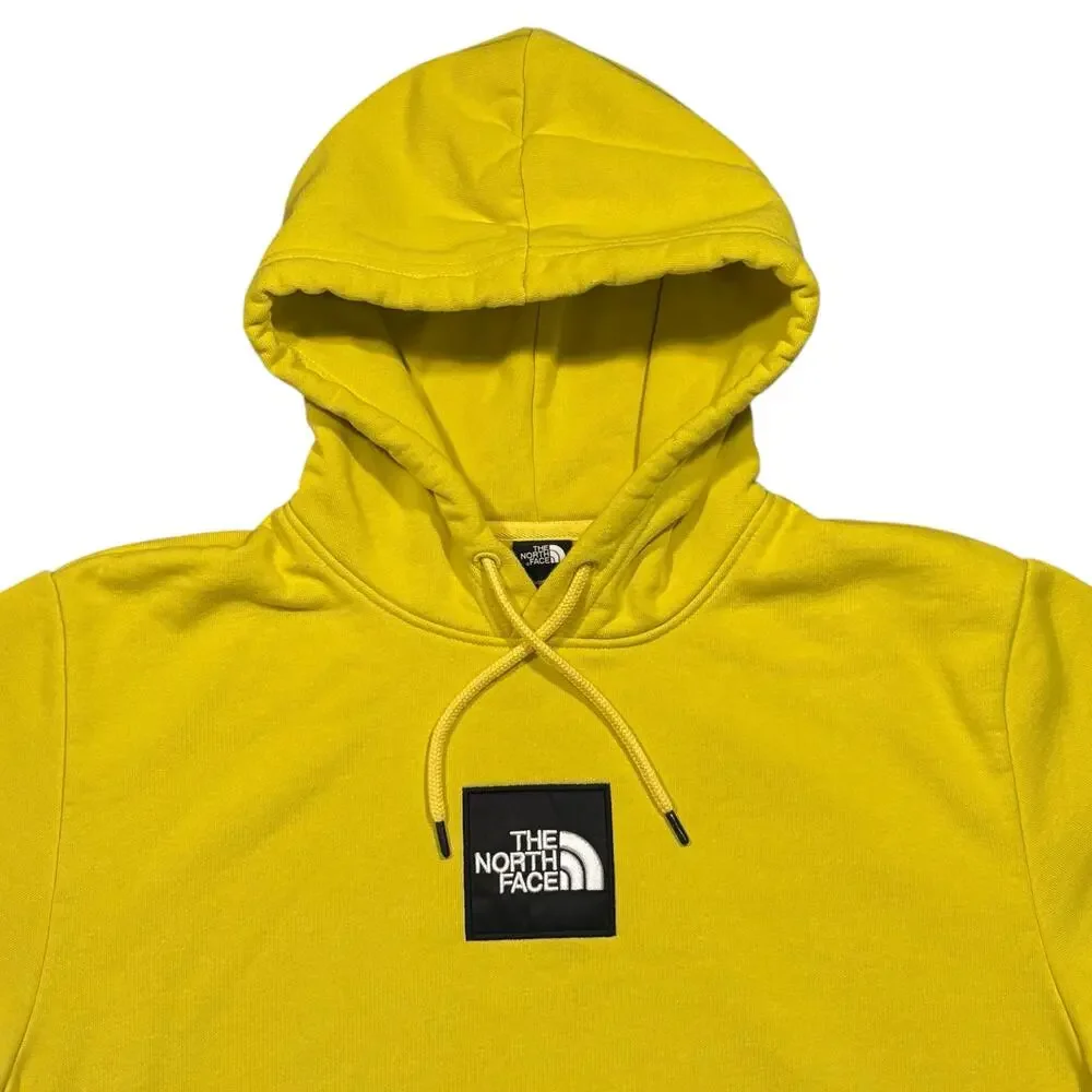 The North Face Acid Yellow Neon Box Logo Heavyweight Relaxed Fit Hoodie Mens XL